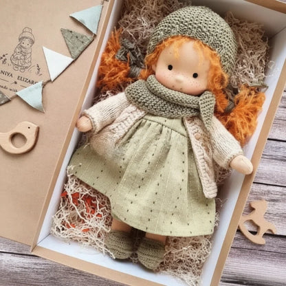 Soft Cotton Doll – Waldorf-style handmade toy, gentle playtime companion