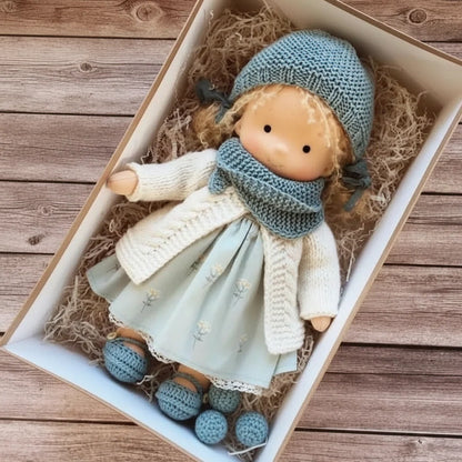 Soft Cotton Doll – Waldorf-style handmade toy, gentle playtime companion