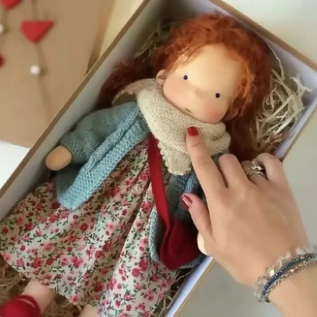 Soft Cotton Doll – Waldorf-style handmade toy, gentle playtime companion