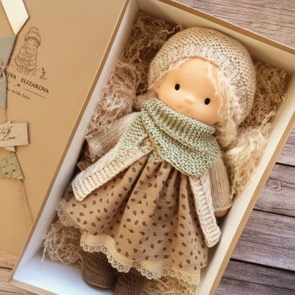 Soft Cotton Doll – Waldorf-style handmade toy, gentle playtime companion