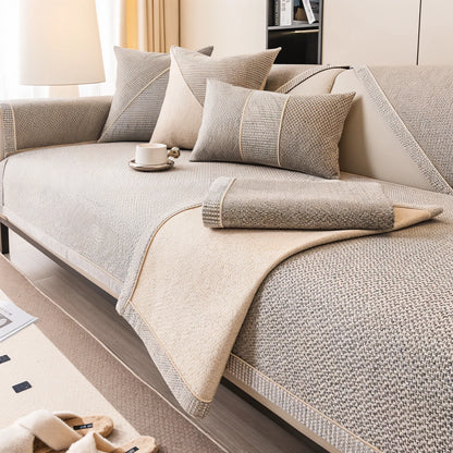 Soft Natural Cotton Sofa Cover – breathable, machine washable