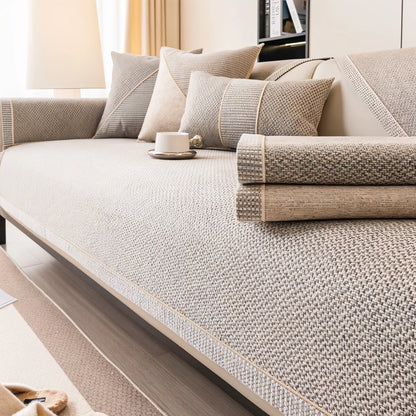 Soft Natural Cotton Sofa Cover – breathable, machine washable