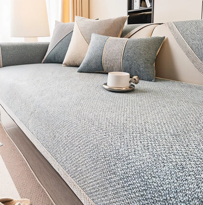 Soft Natural Cotton Sofa Cover – breathable, machine washable