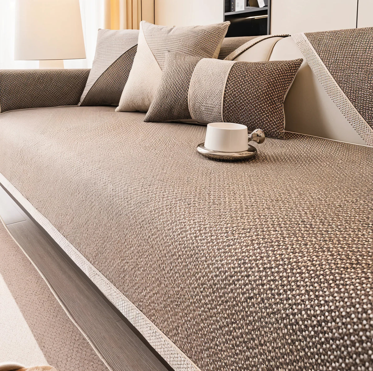 Soft Natural Cotton Sofa Cover – breathable, machine washable