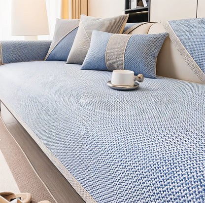 Soft Natural Cotton Sofa Cover – breathable, machine washable