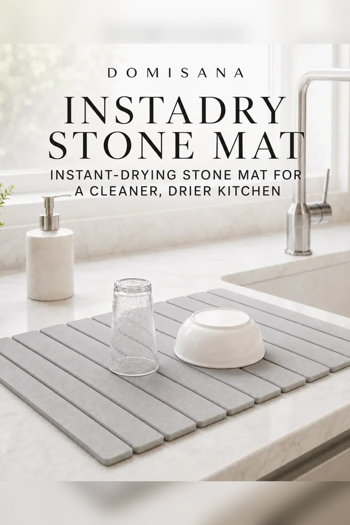 Stone Rapid Drying Mat – instant water absorbent, foldable design, multi-use