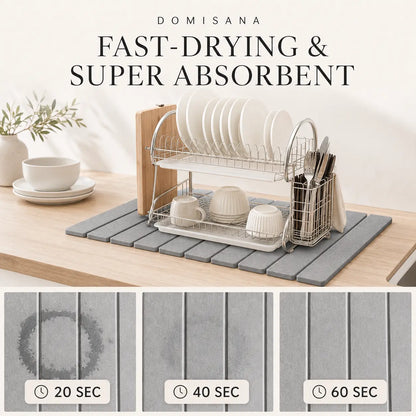 Stone Rapid Drying Mat – instant water absorbent, foldable design, multi-use