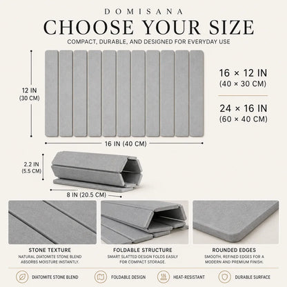 Stone Rapid Drying Mat – instant water absorbent, foldable design, multi-use