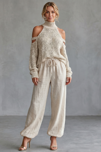 <strong>Aurellia Knit Trouser Set</strong> – <strong>Elegant Comfort for Casual Days</strong> 1