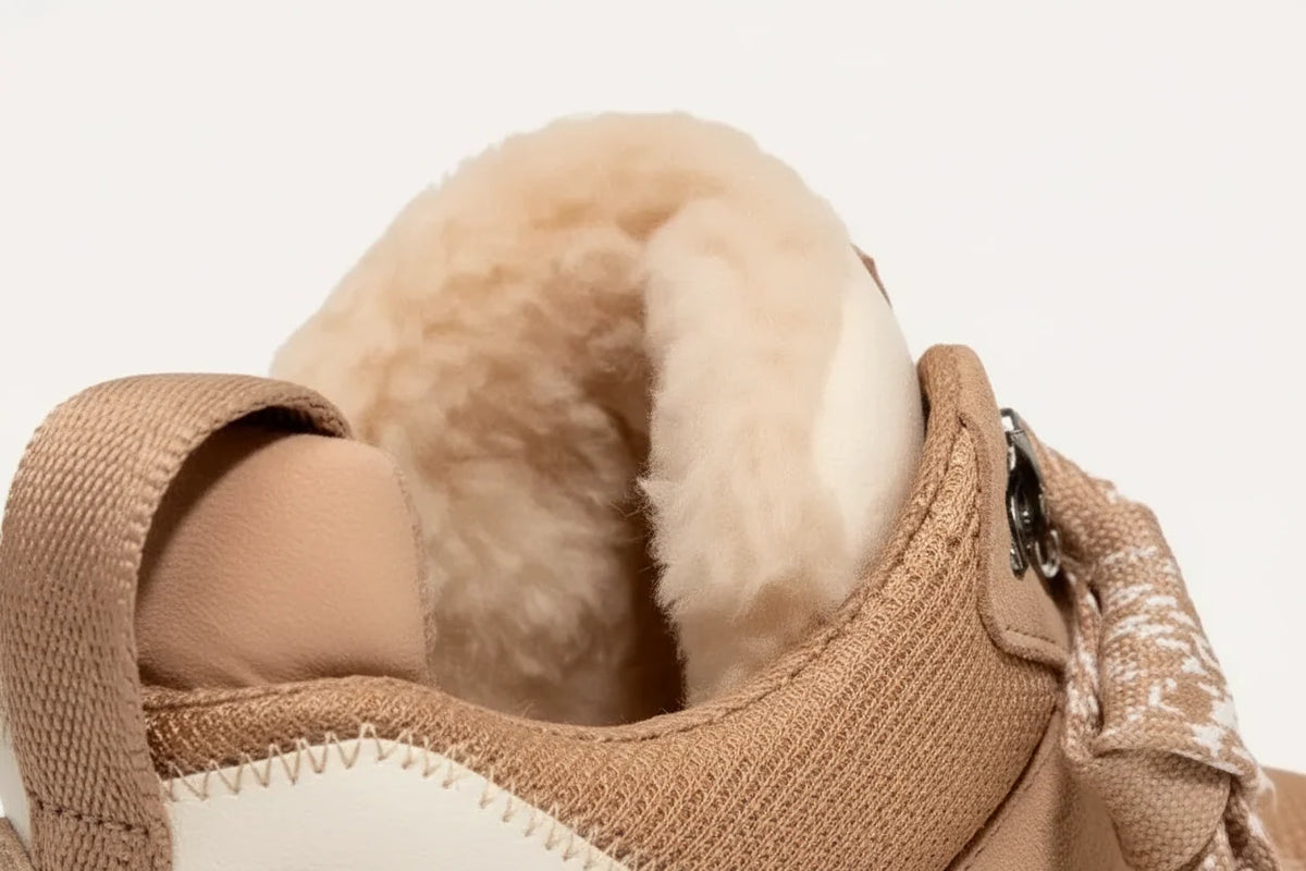 Suede Winter Boots Women - Sand Fleece Lined Footwear