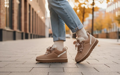 Suede Winter Boots Women - Sand Fleece Lined Footwear