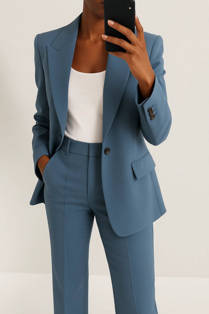 Suit Women - Tailored Suit Set with Single Button Front
