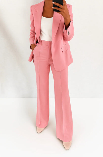 Suit Women - Tailored Suit Set with Single Button Front