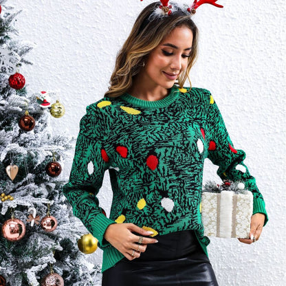 Sweater Women - Christmas Tree with 3D Ornaments