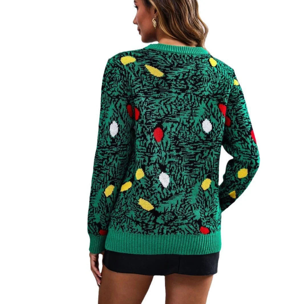 Sweater Women - Christmas Tree with 3D Ornaments