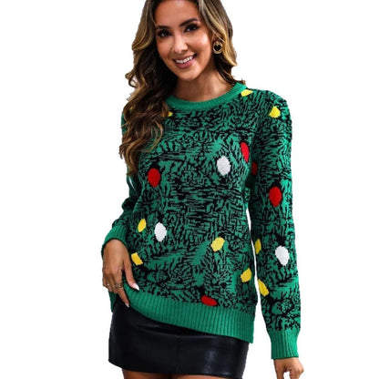 Sweater Women - Christmas Tree with 3D Ornaments