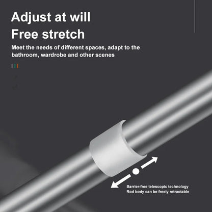 Telescopic Curtain Rail – adjustable, stainless steel, no-drill