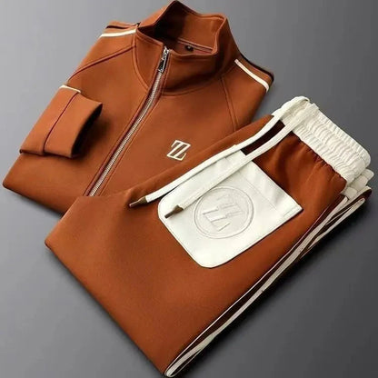 Tracksuit Men - Two-Piece Tailored Fit with Stripes