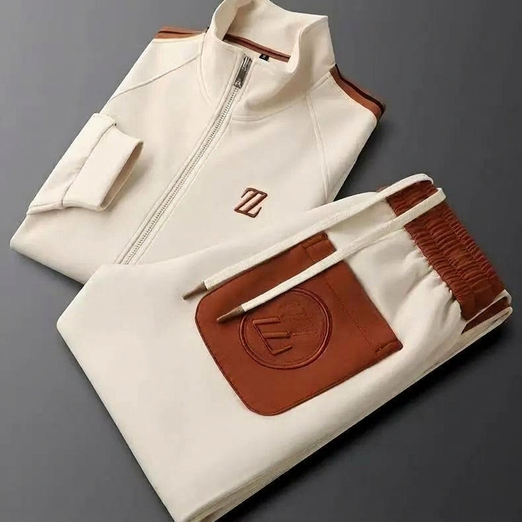 Tracksuit Men - Two-Piece Tailored Fit with Stripes