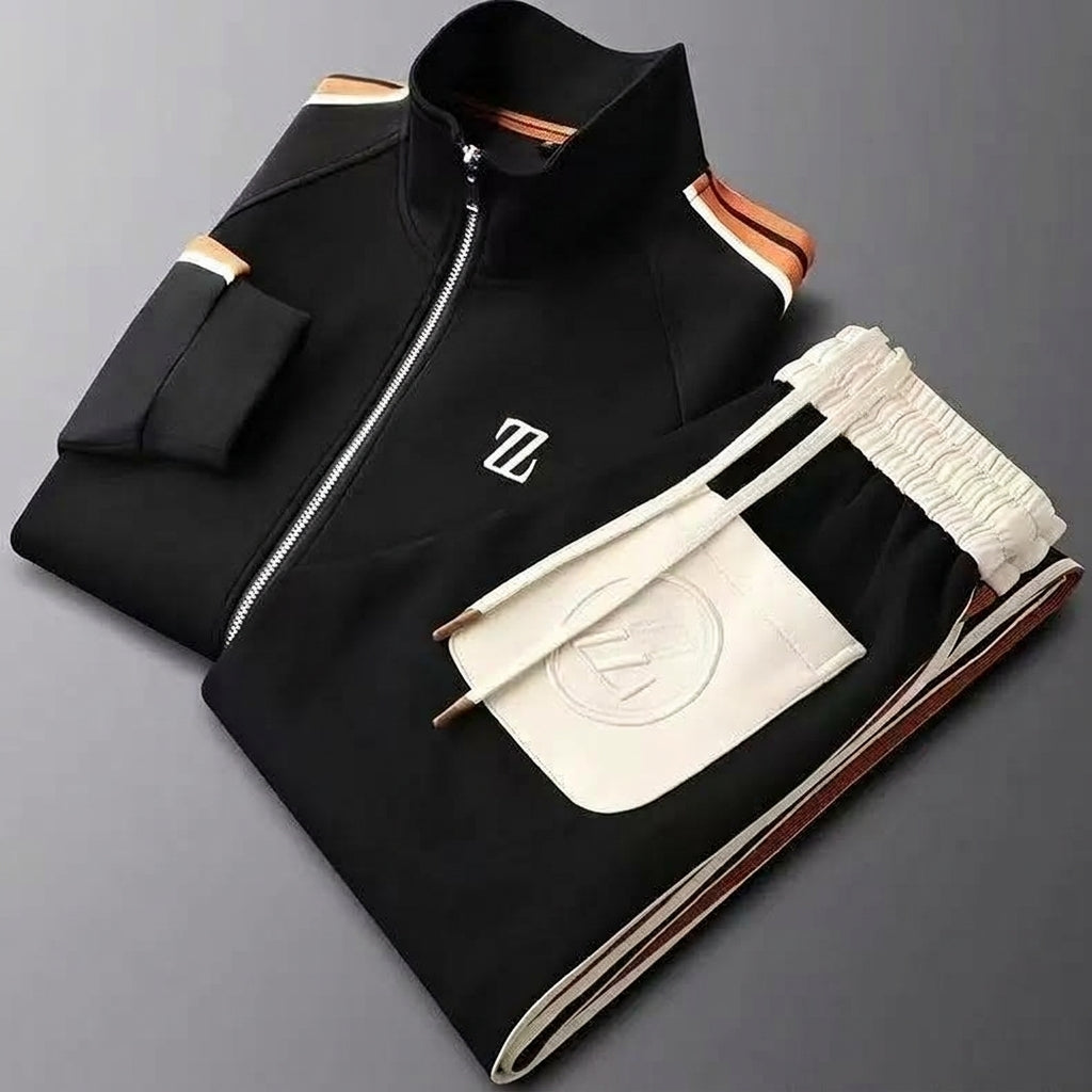 Tracksuit Men - Two-Piece Tailored Fit with Stripes