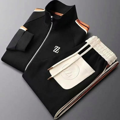 Tracksuit Men - Two-Piece Tailored Fit with Stripes