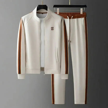 Tracksuit Men - Two-Piece Tailored Fit with Stripes