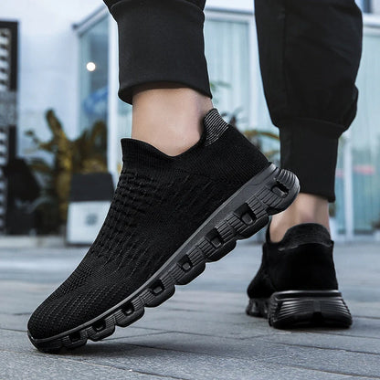 Trainers Men - Knitted Slip-On with Cushioned Sole