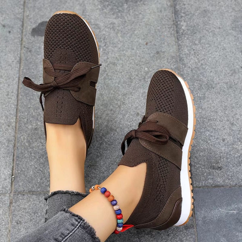 Trainers Women - Knit Slip-On with Bow Detail