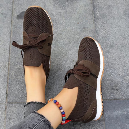 Trainers Women - Knit Slip-On with Bow Detail