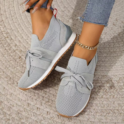 Trainers Women - Knit Slip-On with Bow Detail