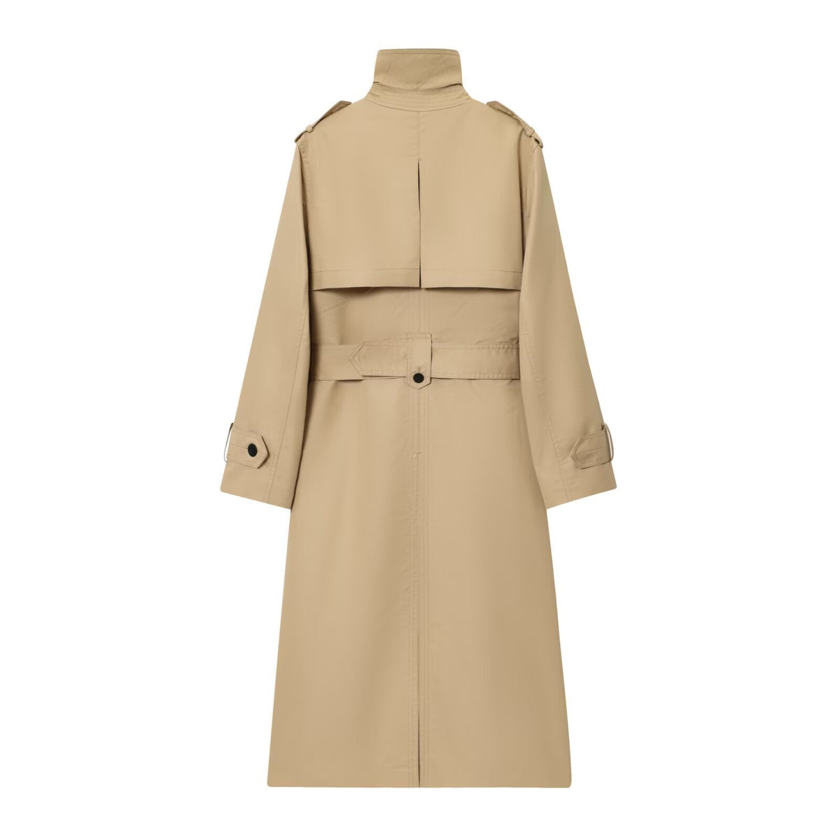 Trench Coat Women - Double Breasted Trench Coat with Belted Waist