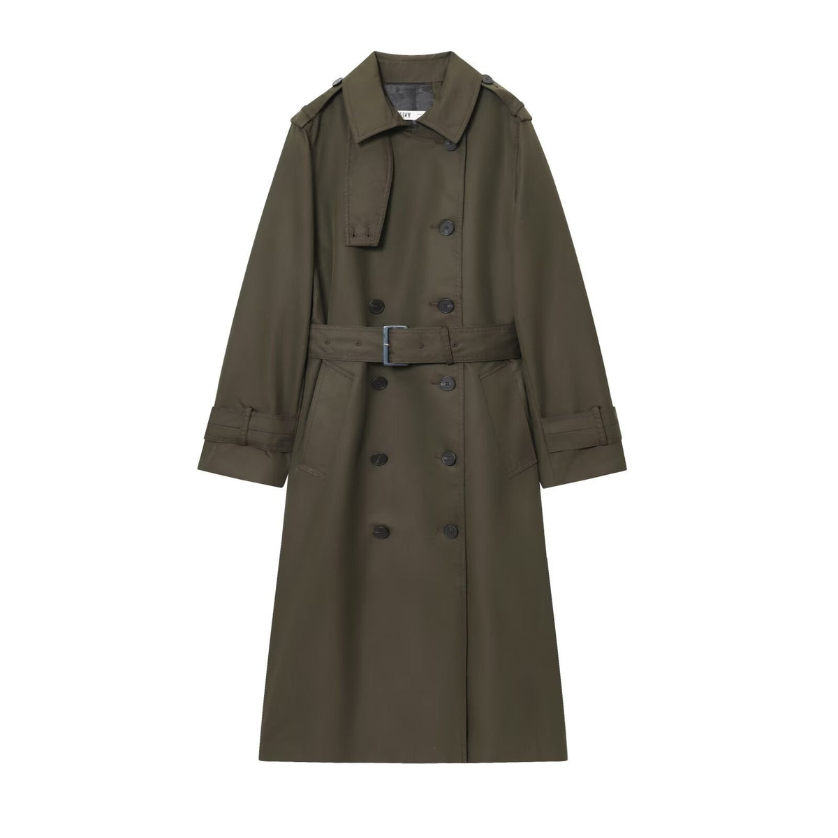Trench Coat Women - Double Breasted Trench Coat with Belted Waist