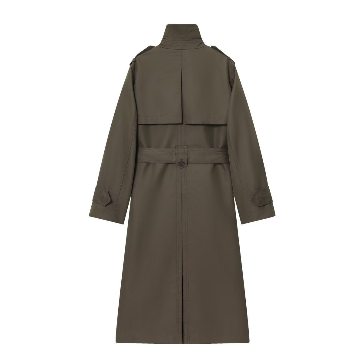 Trench Coat Women - Double Breasted Trench Coat with Belted Waist