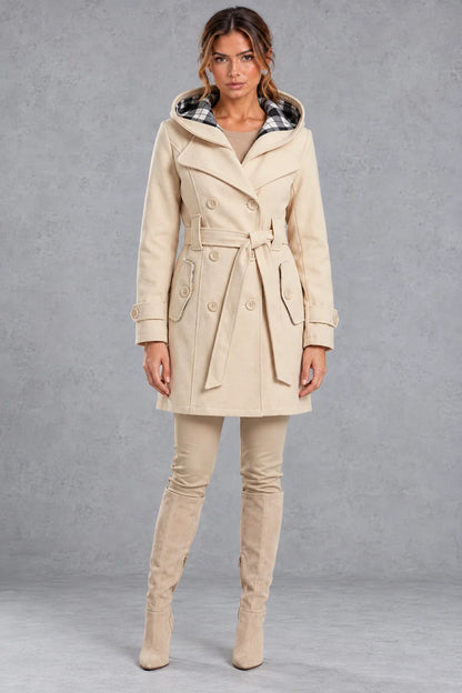 Trench Coat Women - Double-Breasted with Adjustable Belt