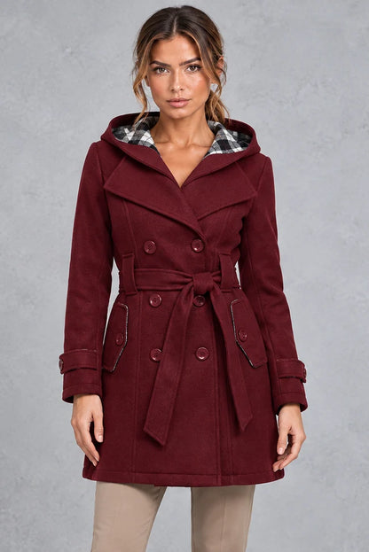 Trench Coat Women - Double-Breasted with Adjustable Belt