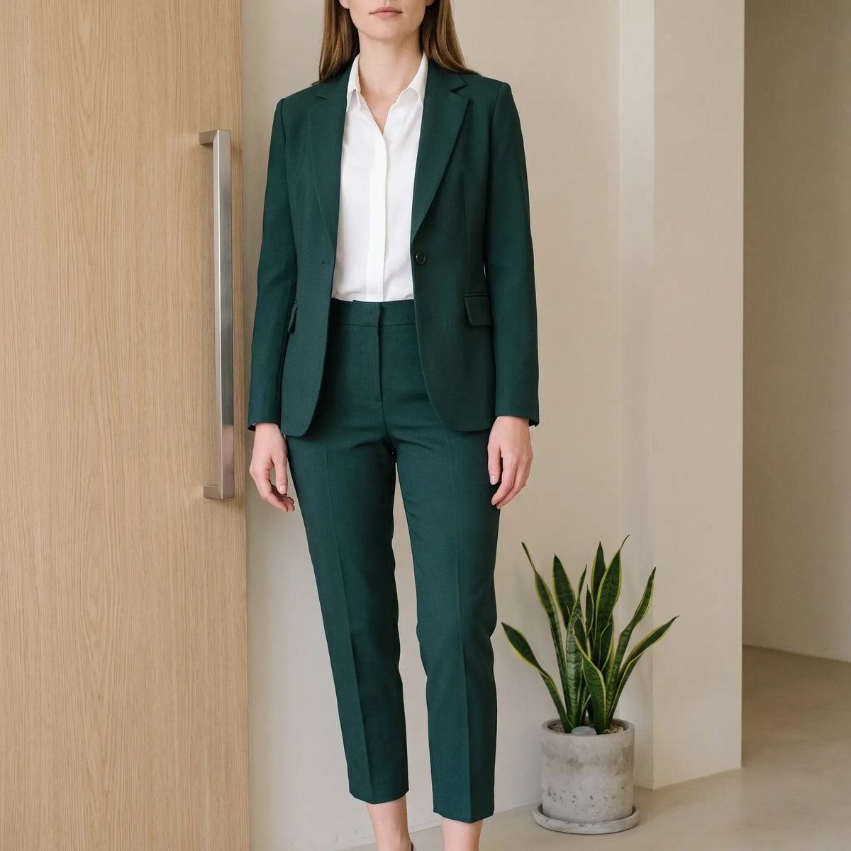 Trouser Suit Women - Single-Breasted with Notched Lapel