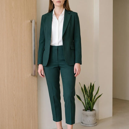 Trouser Suit Women - Single-Breasted with Notched Lapel