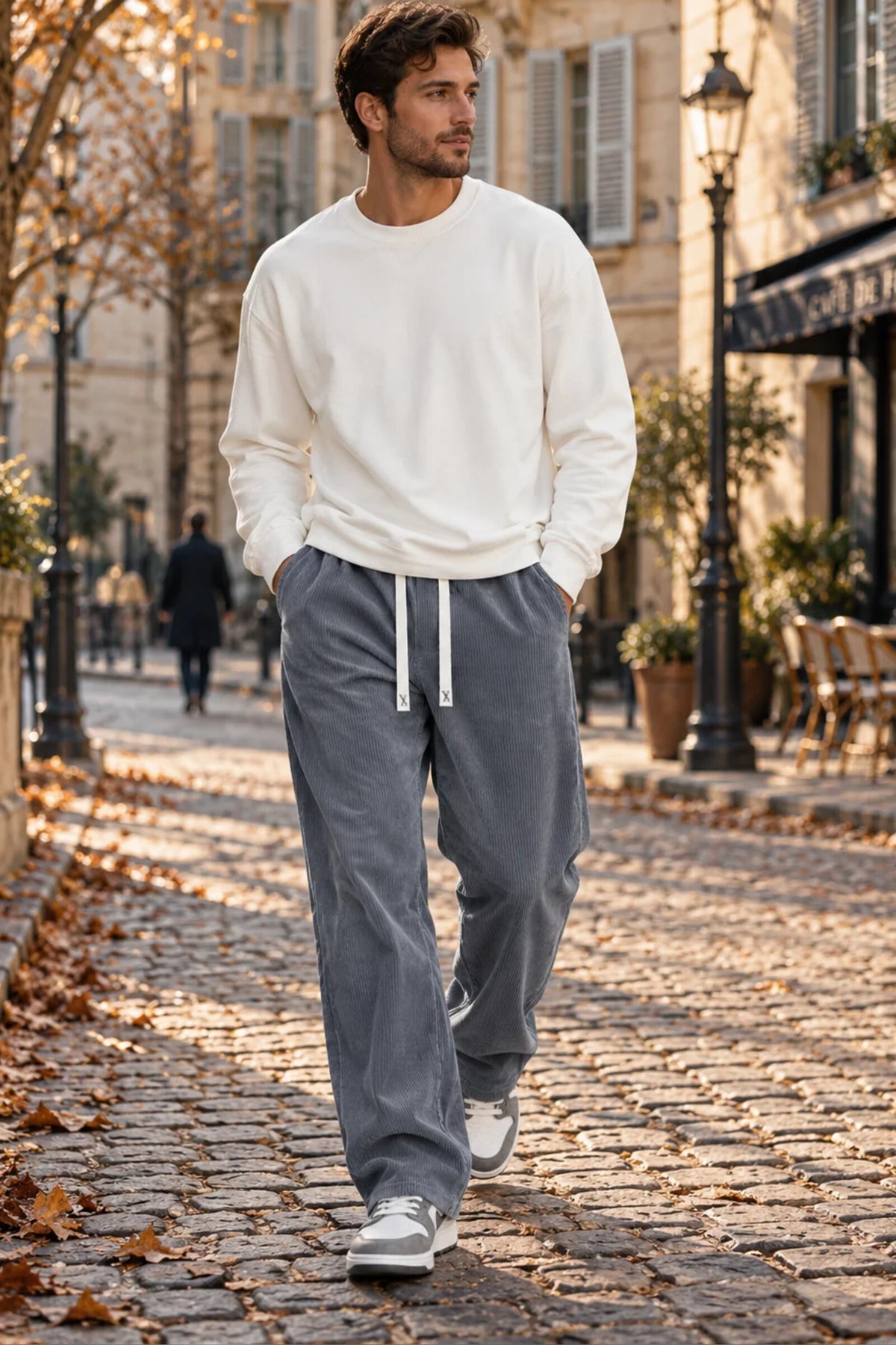 Trousers Men - Corduroy with Elasticated Waist