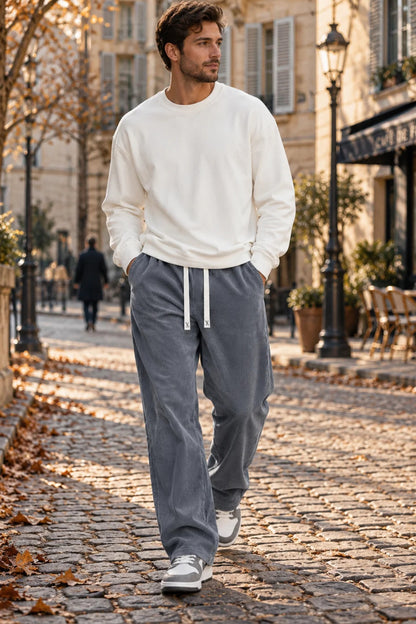 Trousers Men - Corduroy with Elasticated Waist