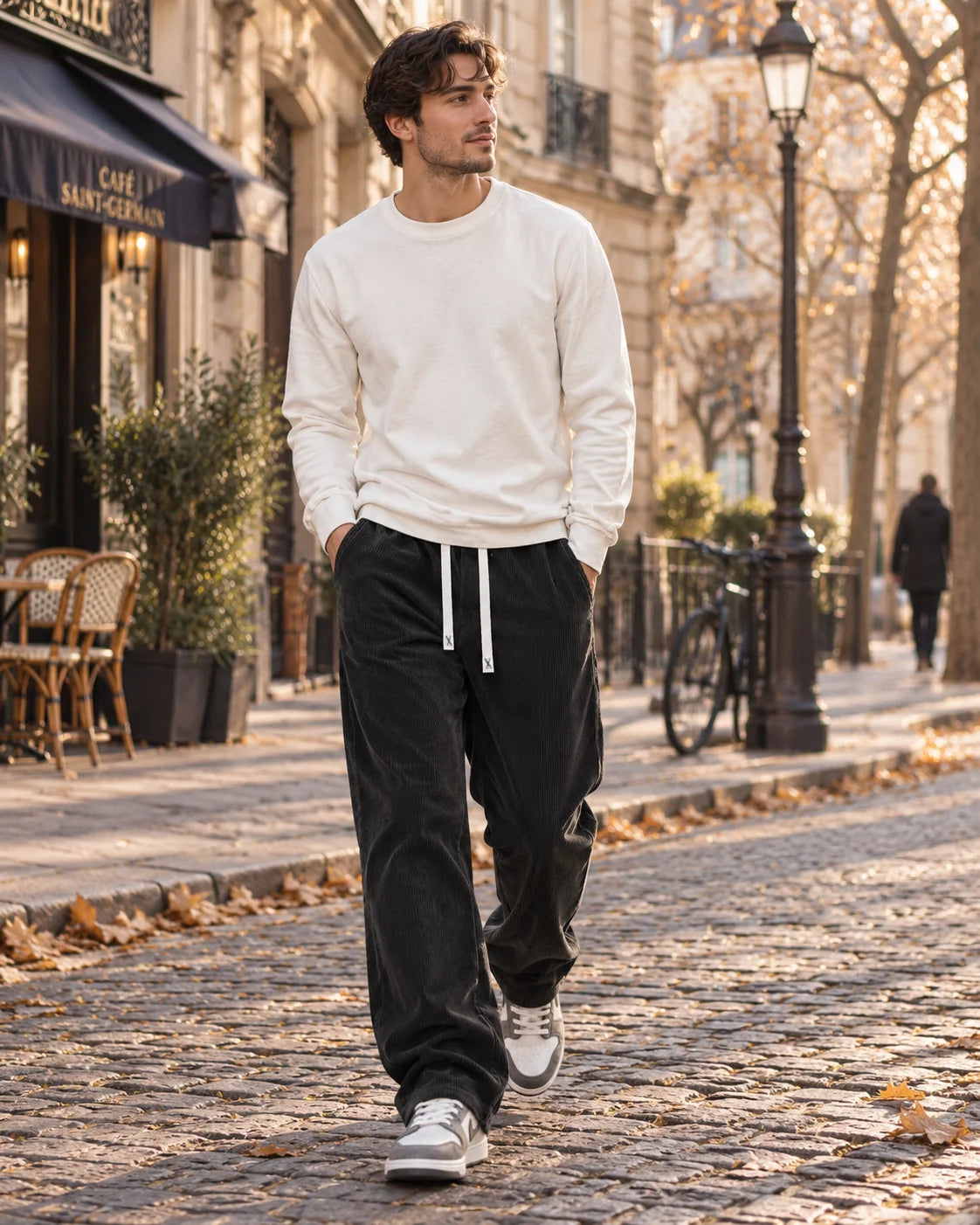 Trousers Men - Corduroy with Elasticated Waist