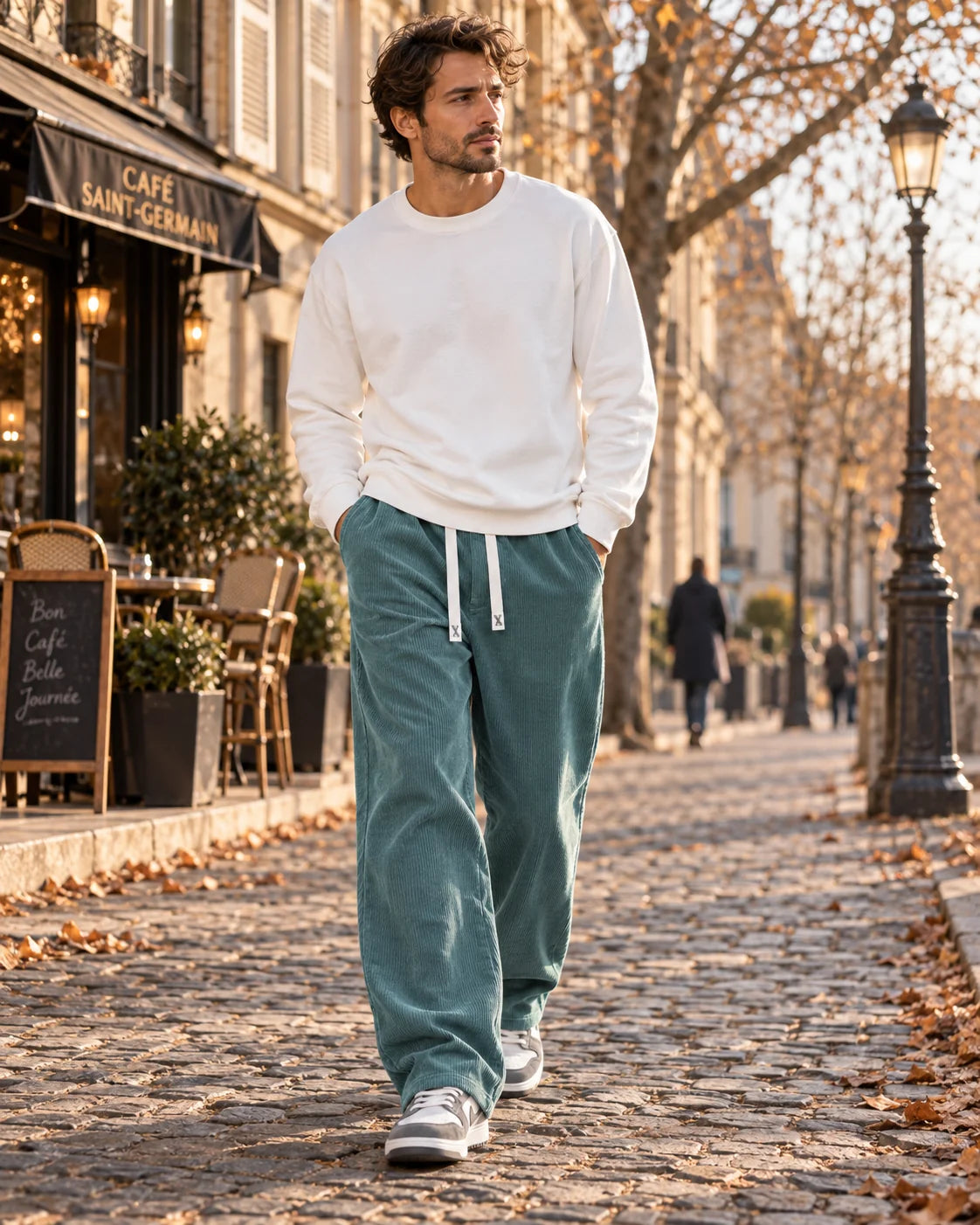 Trousers Men - Corduroy with Elasticated Waist