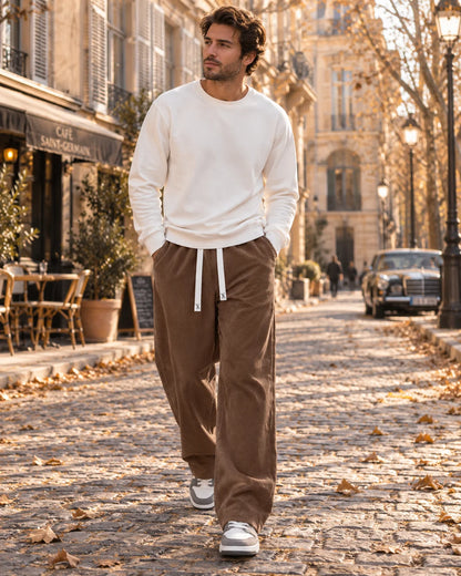 Trousers Men - Corduroy with Elasticated Waist