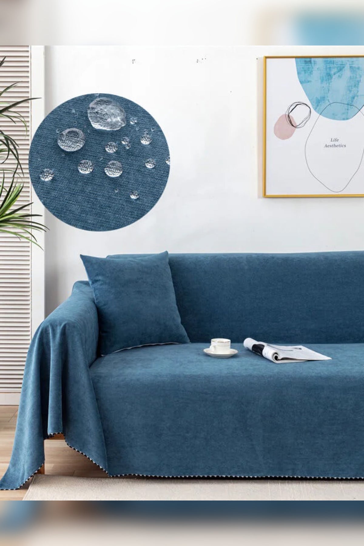Waterproof Sofa Throw – silicone-backed polyester, six colours