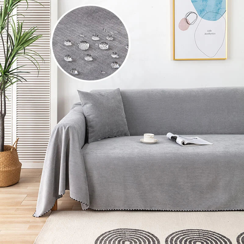 Waterproof Sofa Throw – silicone-backed polyester, six colours