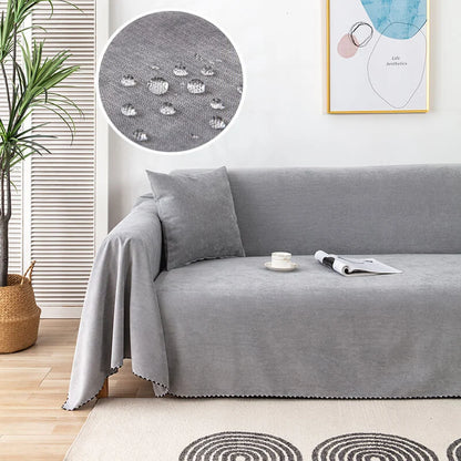 Waterproof Sofa Throw – silicone-backed polyester, six colours