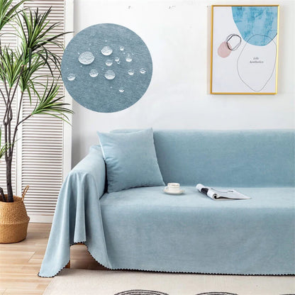 Waterproof Sofa Throw – silicone-backed polyester, six colours