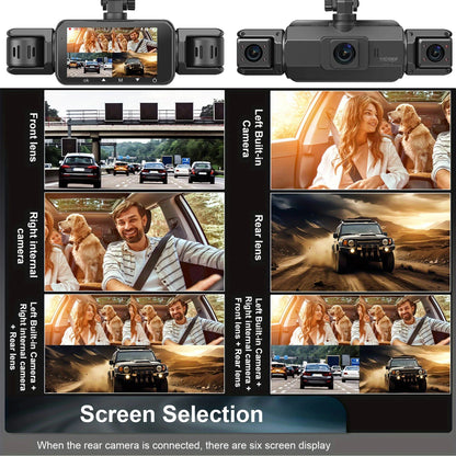 Wireless Car Dash Cam – four-camera coverage, night vision, Wi-Fi enabled