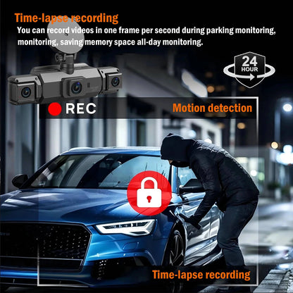 Wireless Car Dash Cam – four-camera coverage, night vision, Wi-Fi enabled