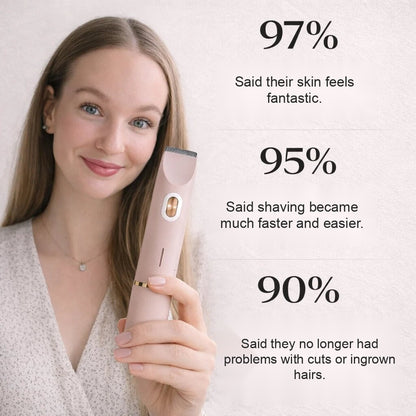 Women's Electric Shaver – dual-head, waterproof, USB-rechargeable