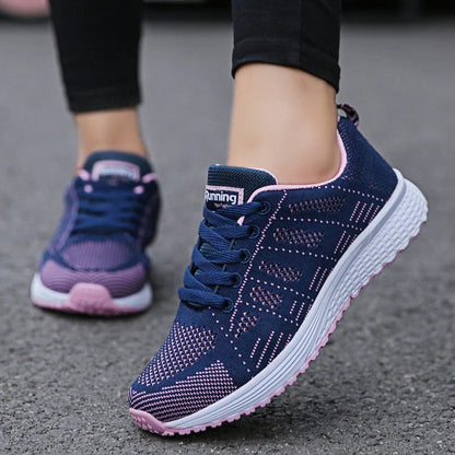 Women's Breathable Mesh Trainers Lace-Up